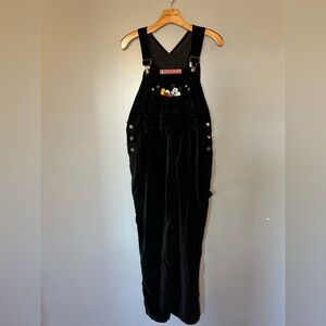 Disney Black Overalls with Mickey Embroidery